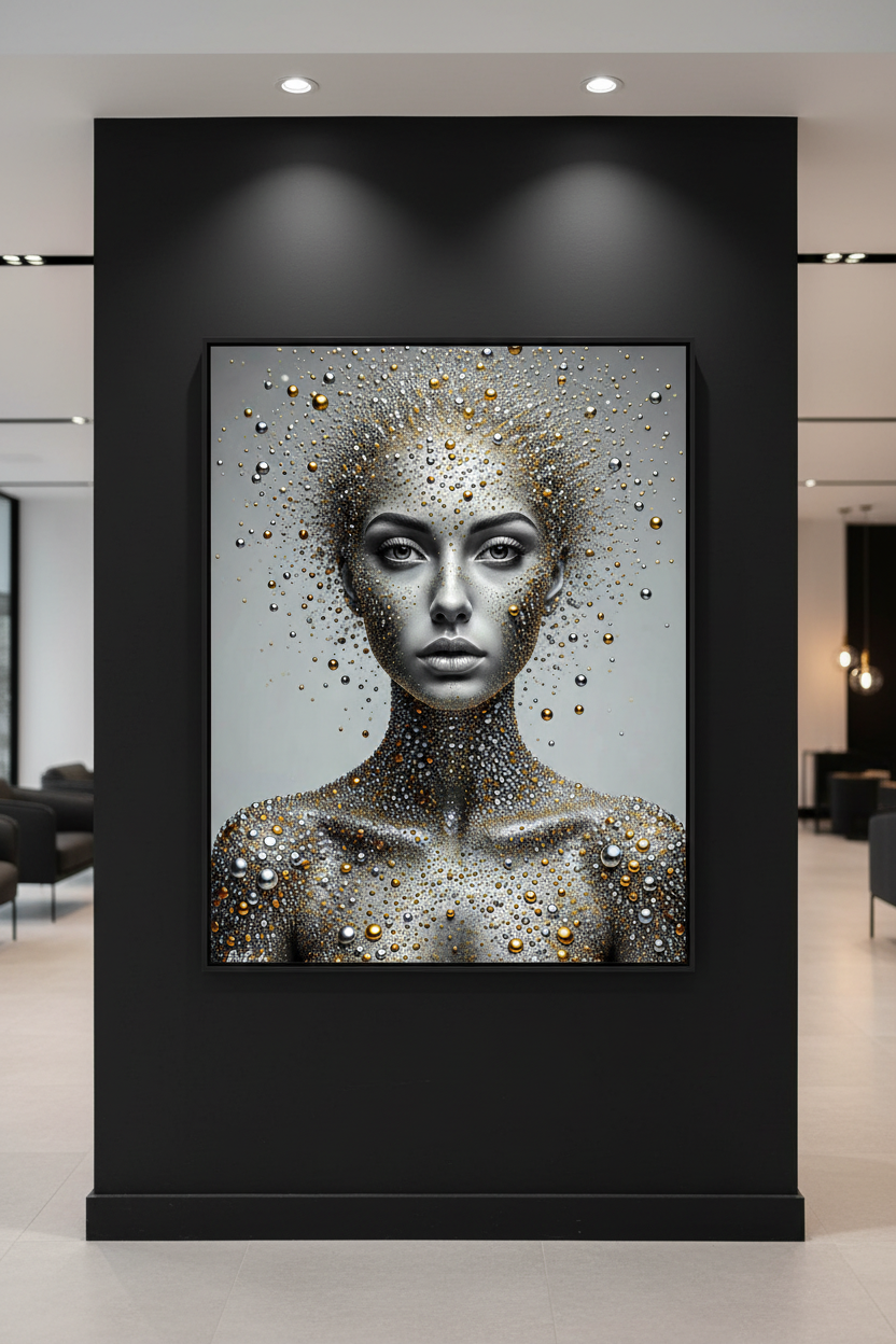 La Gardienne des Sphères Fine Art tirage mur noir