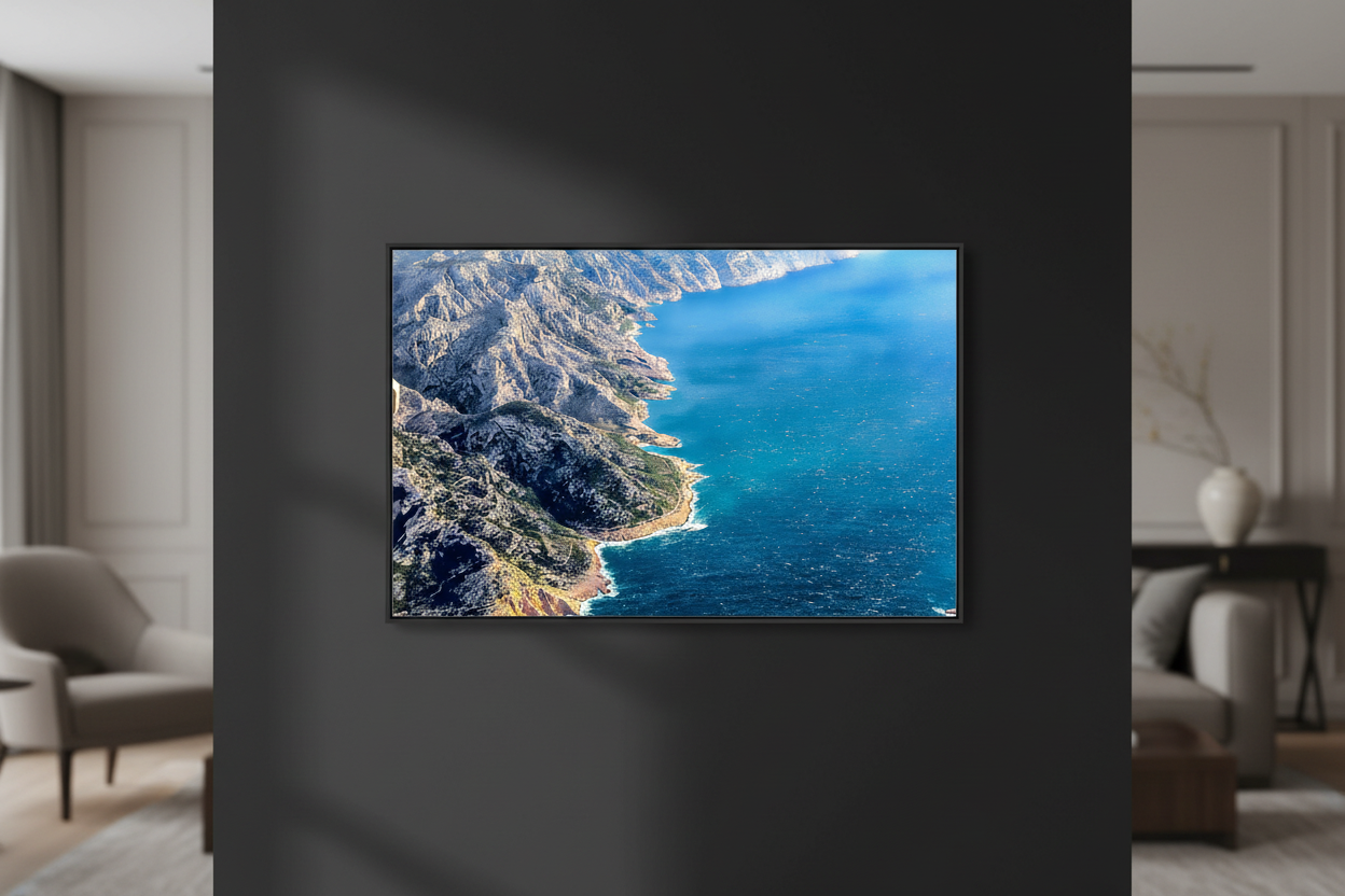 Marseille Harmonie des Saisons fine art print on black wall