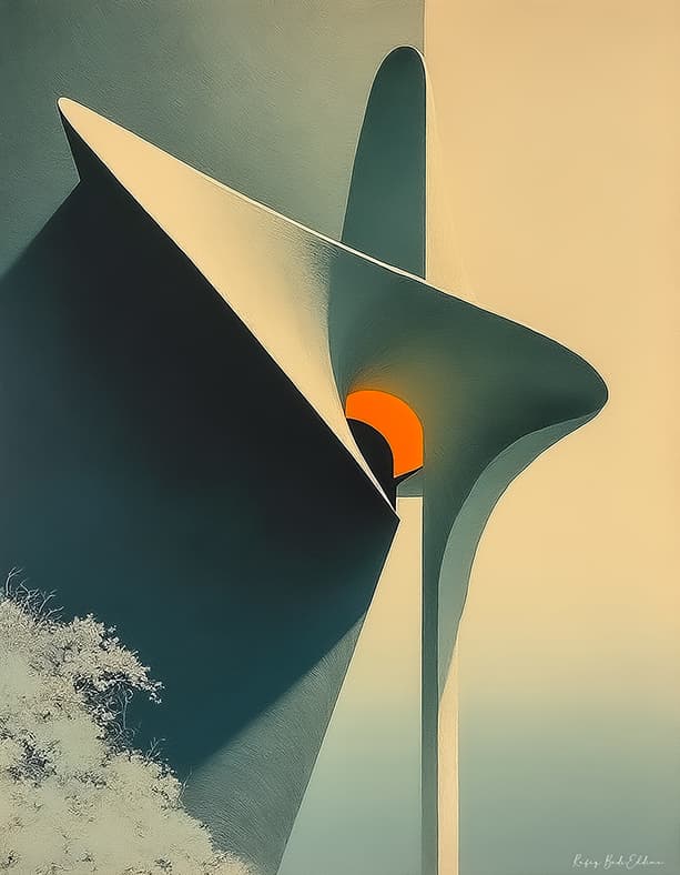 L'Âme du Béton — Architecture Imaginaire, art numérique Fine Art, édition limitée 150 ex. | Bybadr