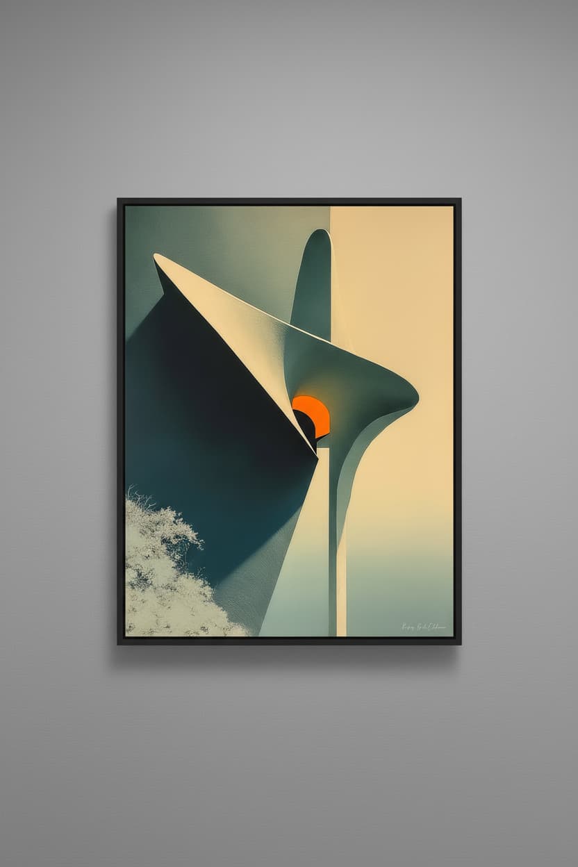 L'Âme du Béton — art numérique Fine Art encadré en situation | Bybadr