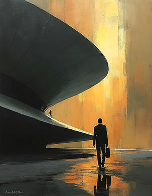 L'Homme et l'Œuvre — Architecture Imaginaire, art numérique Fine Art, édition limitée 150 ex. | Bybadr