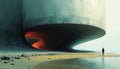 La Blessure de Béton — Architecture Imaginaire, art numérique Fine Art, édition limitée 150 ex. | Bybadr