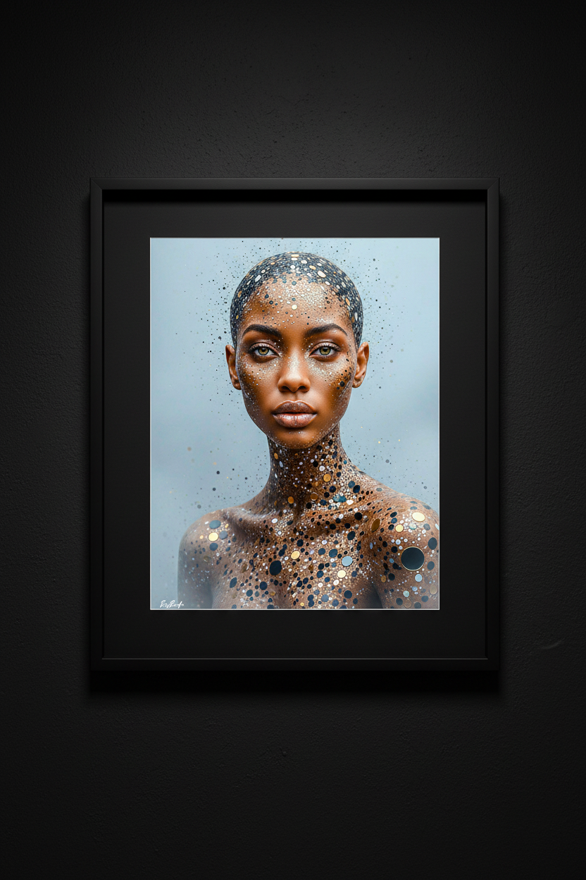 La Métamorphose — Chrysalis style cadre noir, art numérique Fine Art | Bybadr