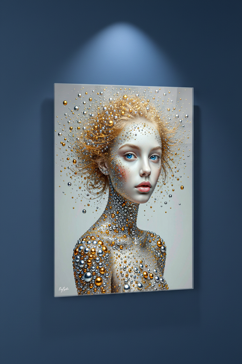 L'Âme Dorée — Chrysalis style plexi, art numérique Fine Art | Bybadr