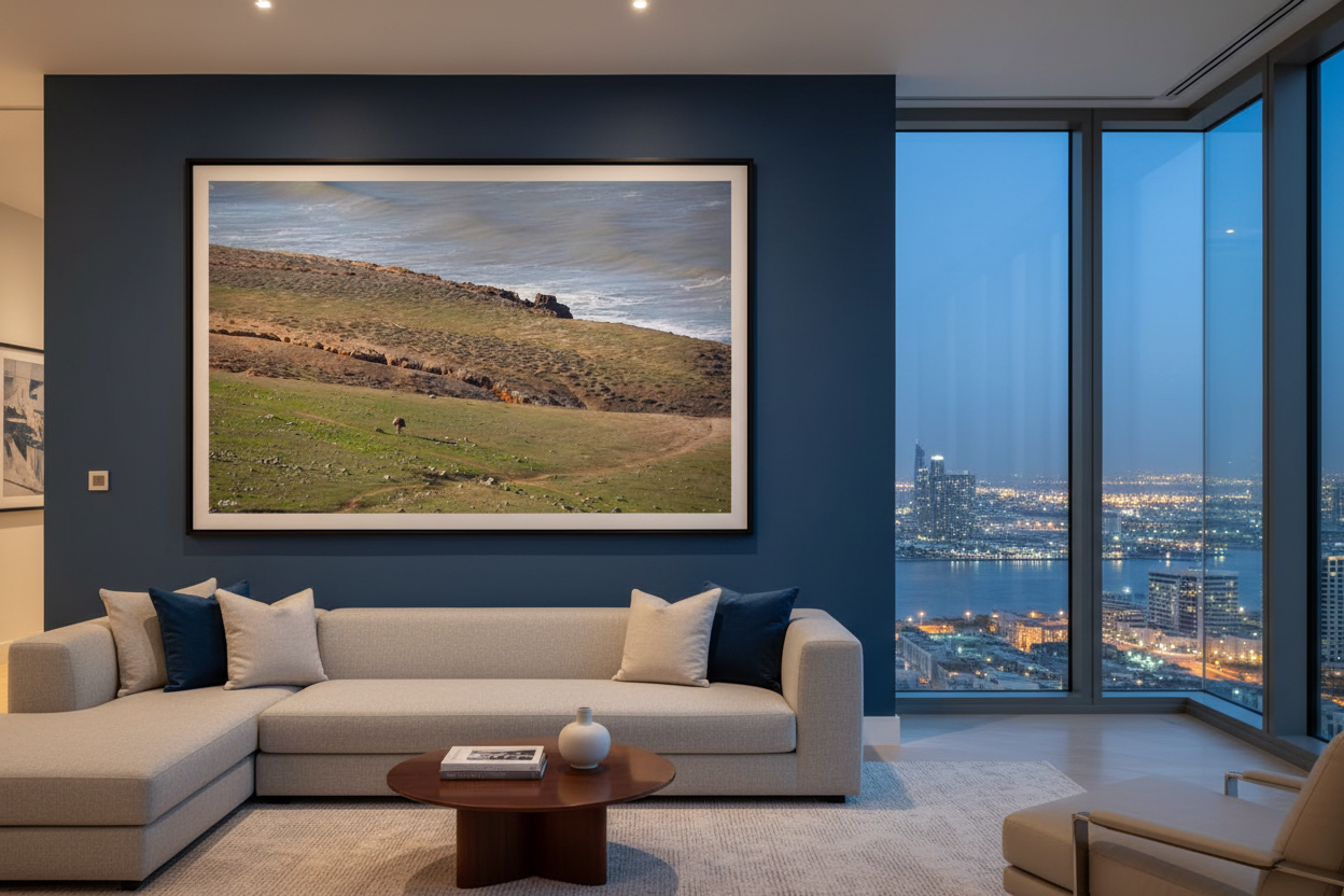 Le Gardien de Walidiya — photographie Fine Art encadrée dans un salon moderne | Bybadr