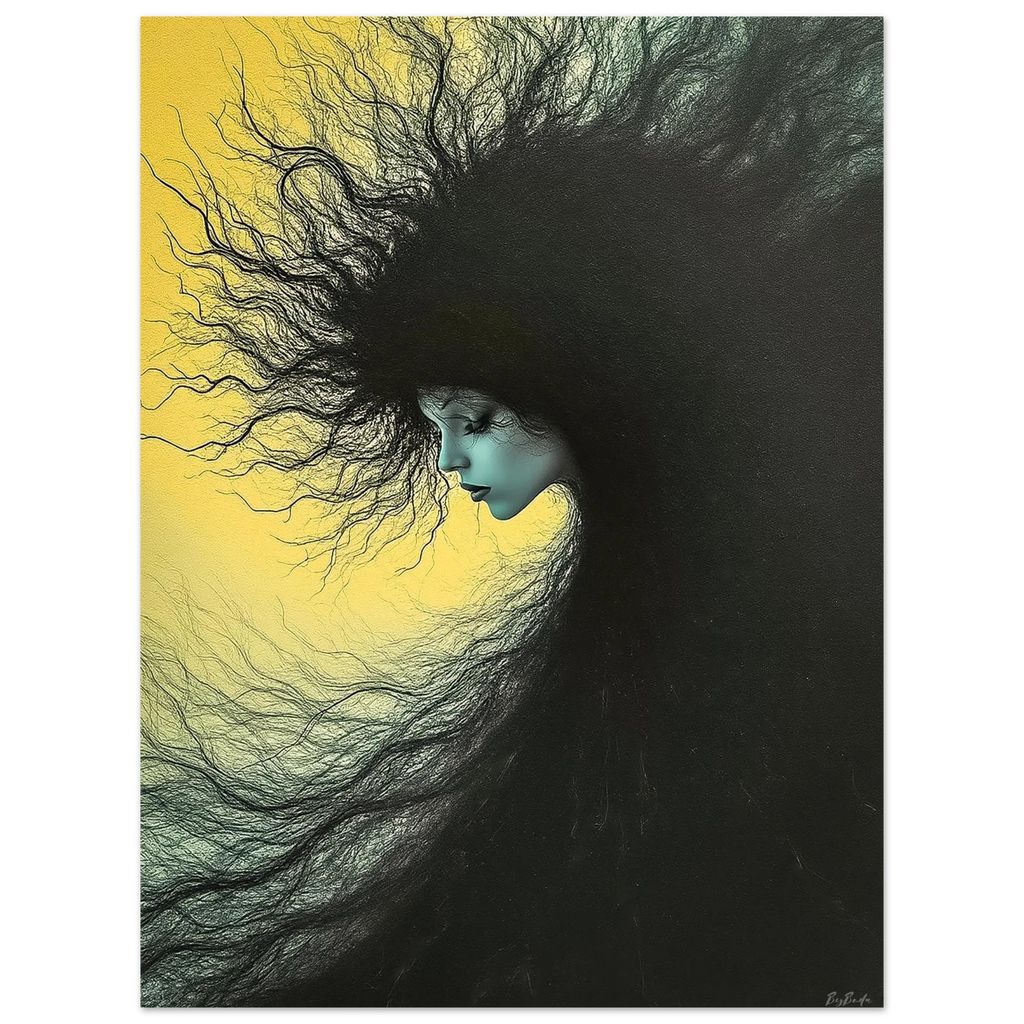 Nuée d'Encre et d'Or — art numérique Fine Art, édition limitée 150 ex. | Bybadr