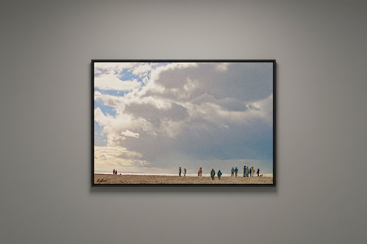 Un Dimanche sur la Manche — photographie Fine Art encadrée en situation | Bybadr